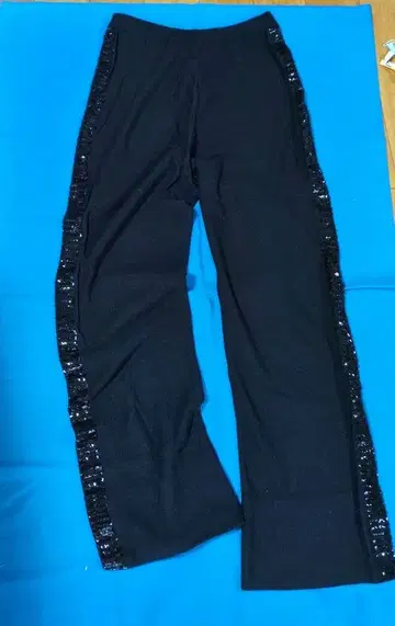 소니아 리키엘 블랙 스팽글 캐주얼 팬츠