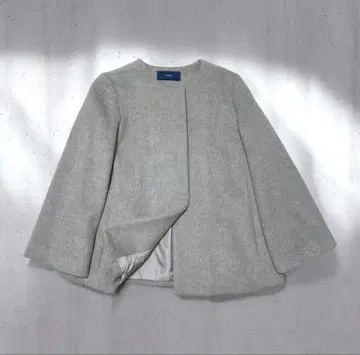 SHIPS 쉽스 노카라 숏코트 울 그레이지