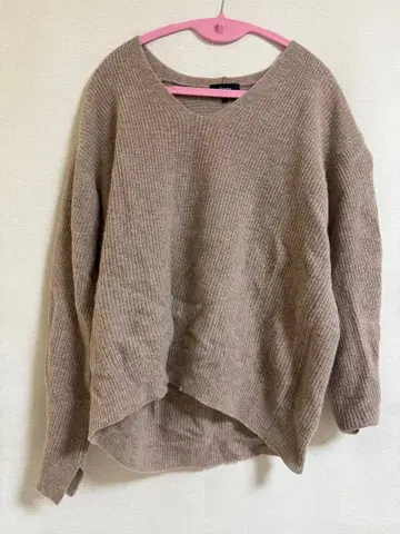 Theory 베이지 V넥 니트 S