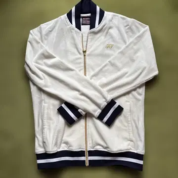 YONEX 화이트 벨로아 자켓