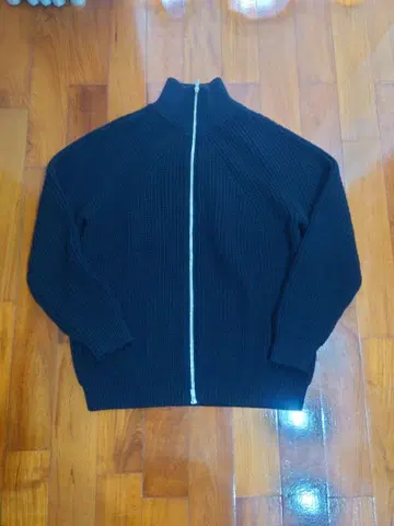 바토너 시그니처 드라이버 니트 자켓 더블 지퍼 블랙