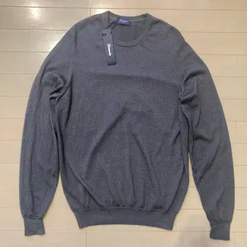 Drumohr 그레이 니트 스웨터 울 50 차콜 그레이