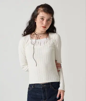 [ 완판템 ] 레이어드 스타일 니트소 TINA:JOJUN 티나조준