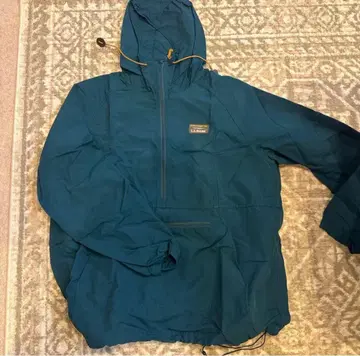 L.L.Bean 에메랄드 그린 나일론 아노락 후드티 XL