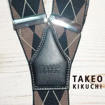 TAKEO KIKUCHI 다케오 키쿠치 서스펜더 아가일 무늬
