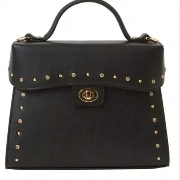 DIANA 스터드 장식 블랙 숄더백 새상품급