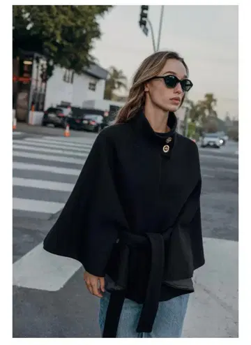 ZARA 울 케이프 슬리브 숏코트 XS - S