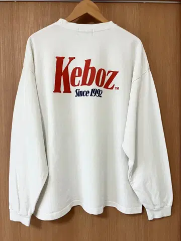 KEBOZ 케보즈 맨투맨 트레이닝복 긴팔 셔츠 화이트 로고