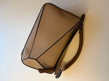 퍼즐백 베이지 가죽 인조 가죽