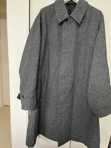 무인양품 글렌체크 스텐카라 코트 XL