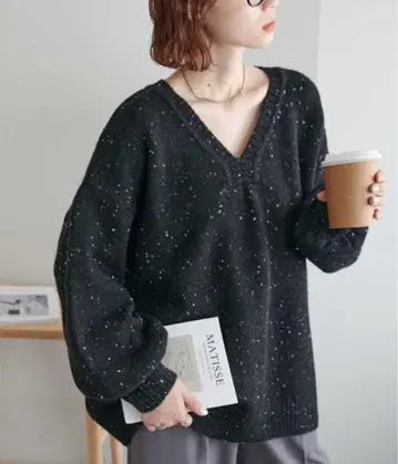 Discoat 네프 V넥 니트 여성용 M 사이즈