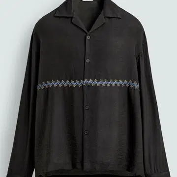 기하학 자수 플루이드 셔츠 ZARA