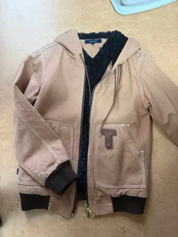 TOMMY 플리스 안쪽 후드 부착 점퍼 S