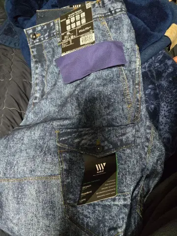 워크맨 원더 스트레치 데님 카고 팬츠 4L 데님 블루