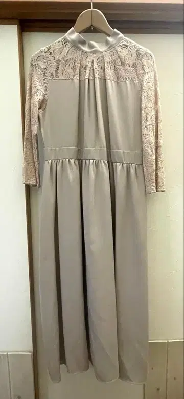 롱 드레스 파티 드레스 베이지 핑크 결혼식