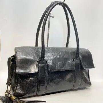 다코타 블랙 핸드백 가죽 플랩 Dakota