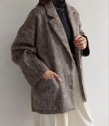 thevon 샤기 미들 코트