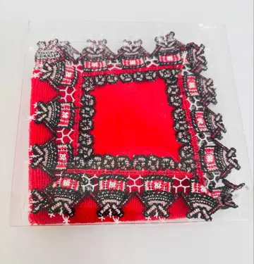 치카자와 레이스 타월 손수건 축하주 레드 유나이티드 애로우즈 별주 새상품