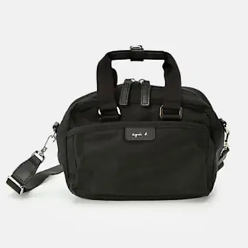 agnes b. 에네스베 나일론 2way 스몰 보스턴 백