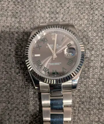 데이트 저스트 41mm 슬레이트 로만 자동 와인딩