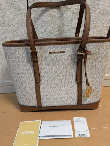MICHAEL KORS 숄더백 화이트/브라운