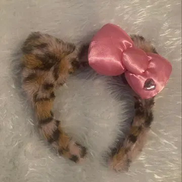 유니버셜 usj 머리띠 키티 레오파드 무늬 헬로키티