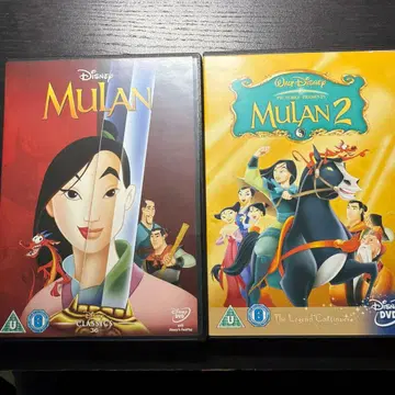 영국 DVD 디즈니 뮬란 & 뮬란 2 DVD 세트