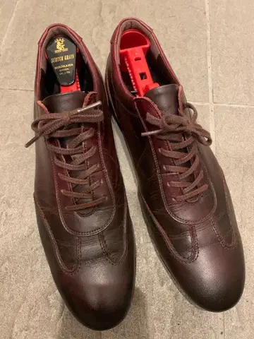 오츠카 제화 가죽 스니커즈 버건디 25.5cm