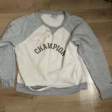 90s Champion 크러쉬 맨투맨 그레이