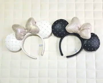 디즈니 미니 머리띠 펄 화이트 펄 블랙