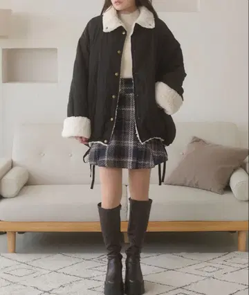 2WAY 리버서블 퀼팅 보아 자켓