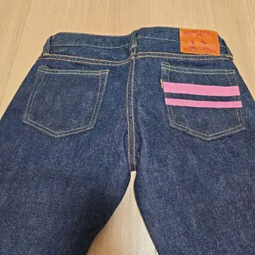 모모타로 진즈 스트레이트 데님 다크 블루 여성용 W29