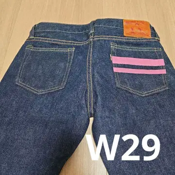 모모타로 진즈 스트레이트 데님 다크 블루 여성용 W29