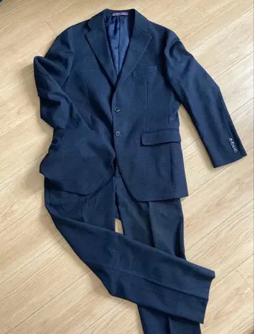 LES MUES 네이비 체크 무늬 셋업