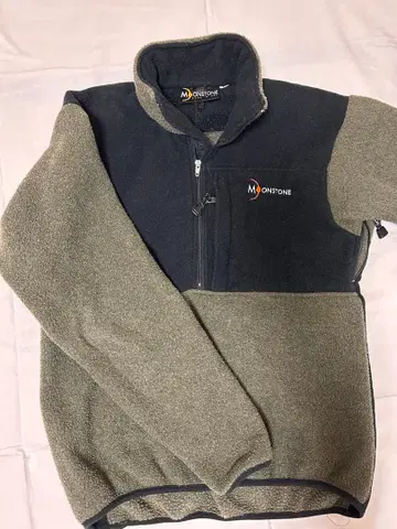 MONSTONE 플리스 자켓 올리브 그린/블랙