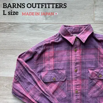 BARNS OUTFITTERS 플란넬 체크 셔츠 L 일본제