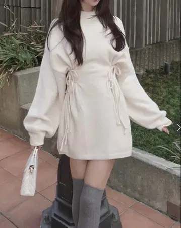 GRL 리본 니트 원피스