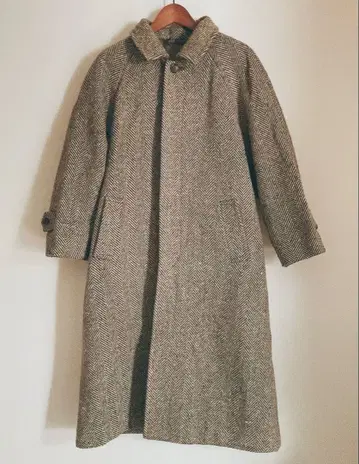 여성용 롱 코트 헤링본