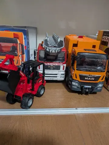 브루더 소방차 쓰레기 수거차 컴팩트 로더