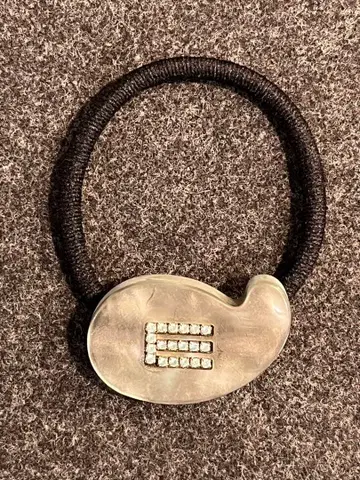 에트로 큐빅 장식 머리끈 블루 그레이 계열 Etro