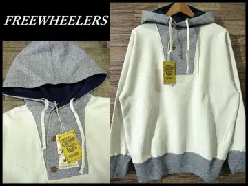 새상품 XL 프리휠러스 40s 복각 헨리넥 맨투맨 후드티