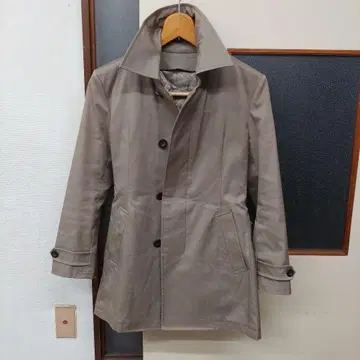 베이지 스텐카라 코트 백 벨트 포함