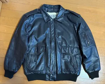 천연 가죽 A-2 가죽 플라이트 자켓