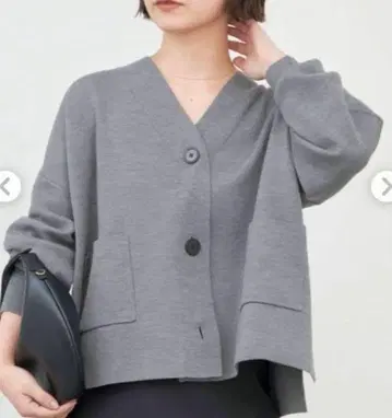 이에나 슈퍼 파인 스무스 숏 가디건