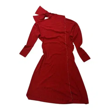 모라비토 울 리본 비대칭 롱 원피스 38 니트 원피스