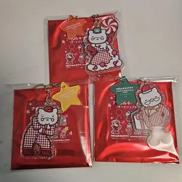 루미네 한정판 HELLO KITTY 키 비주얼 키링 3개 세트