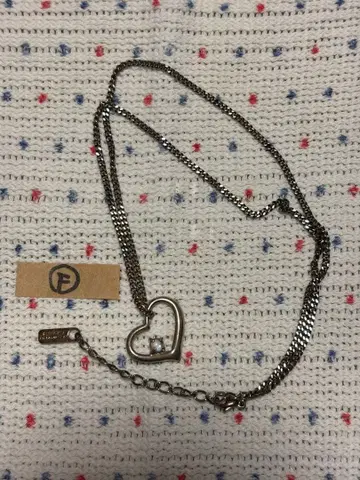 THE ALFEE 하트형 스톤 부착 목걸이 F