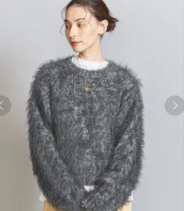 BEAUTY&YOUTH 페더얀 숏 슬리브 니트 풀오버