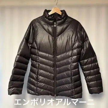 엠포리오 아르마니 블랙 다운 자켓 스탠드 카라