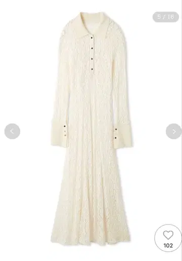 FRAY I.D 스트레치 레이스 폴로 칼라 원피스